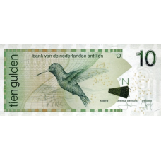 P28e Netherlands Antilles - 10 Gulden Year 2011
